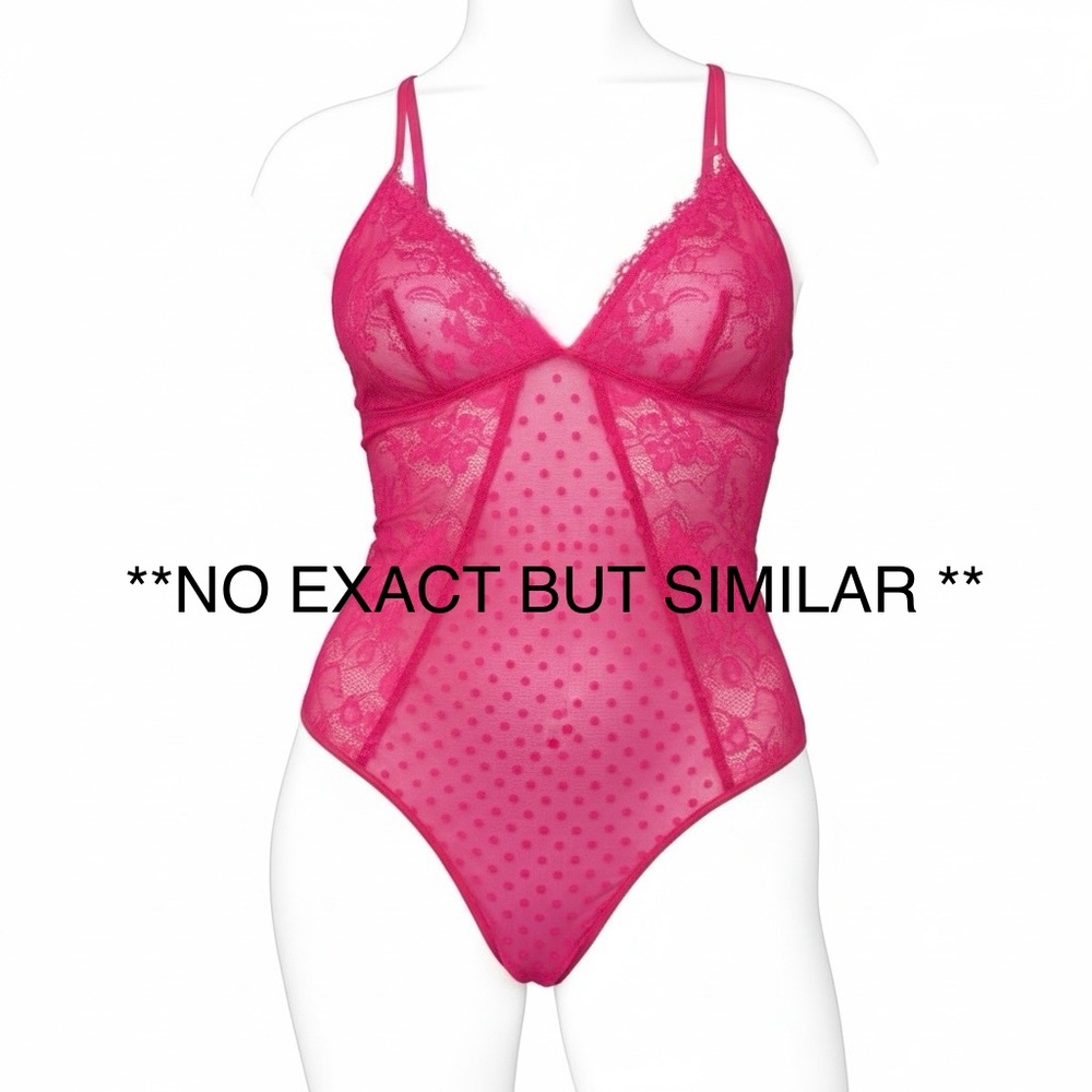 NWT Vibrant Pink Lace Bodysuit